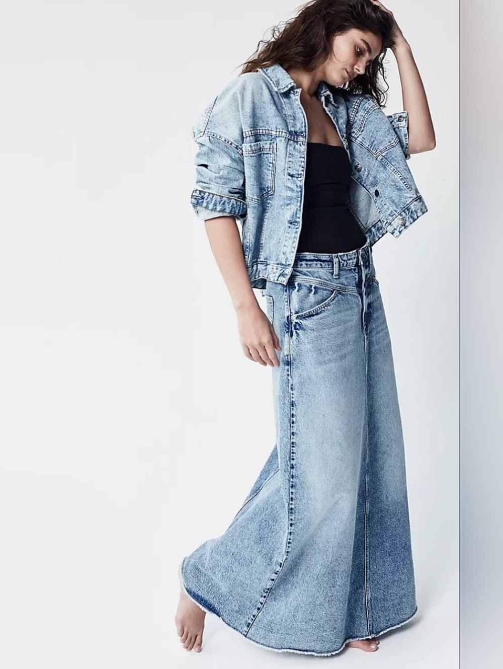 We The Free Come As You Are Denim Maxi, NWT, Size 2 *Retail 118